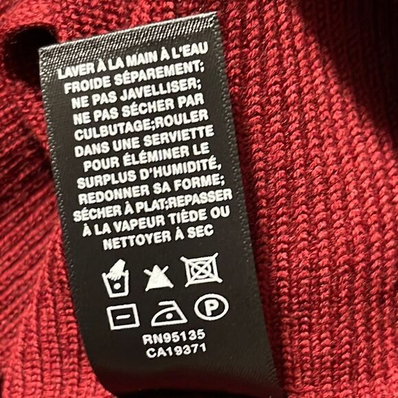 Lafayette 148 New York Sweater Womens Oversized scarlet Wool Knit New burgundy - Picture 10 of 10